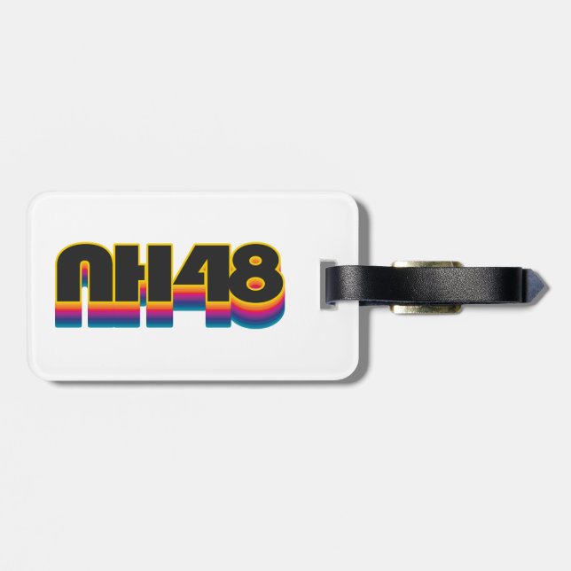 New Hampshire 48 Rainbow Luggage Tag (Back Horizontal)