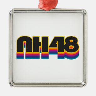New Hampshire 48 Rainbow Metal Tree Decoration