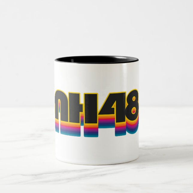 New Hampshire 48 Rainbow Two-Tone Coffee Mug (Center)