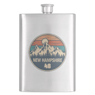 New Hampshire 48 Sunset Hip Flask