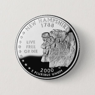 New Hampshire 6 Cm Round Badge
