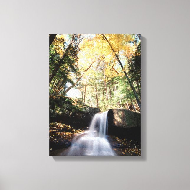 New Hampshire, A waterfall in the White Canvas Print (Front)
