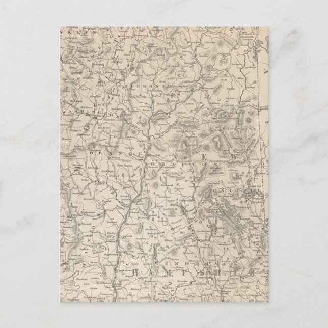 New Hampshire and Vermont Postcard (Front)