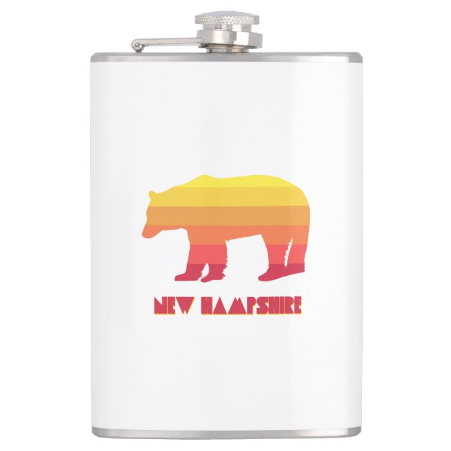New Hampshire Bear Hip Flask (Front)