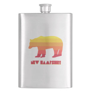 New Hampshire Bear Hip Flask