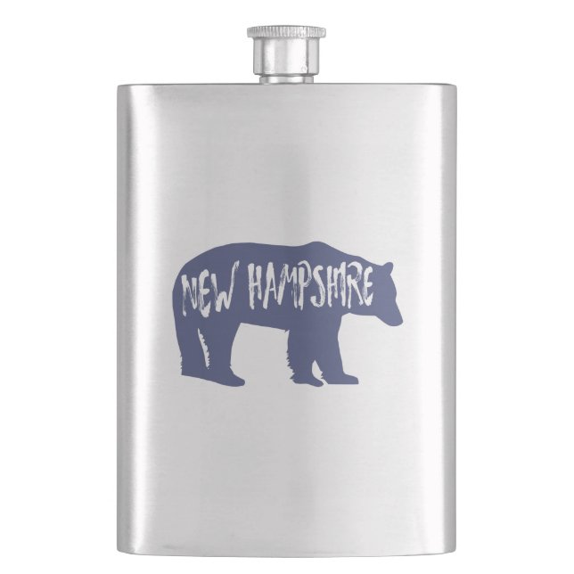 New Hampshire Bear Hip Flask (Front)