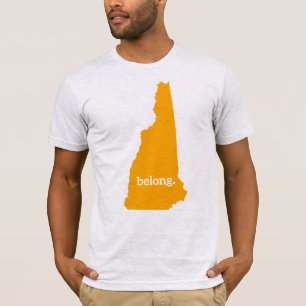 New Hampshire Belong State Map T-Shirt