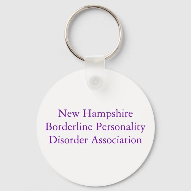 New Hampshire Borderline Personality Disorder A... Key Ring (Front)