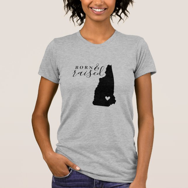 New Hampshire Born and Raised State Tee (Front)