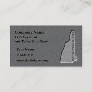 New Hampshire Business card carved stone look