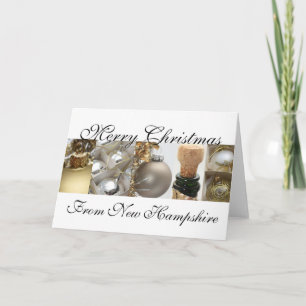 New Hampshire Christmas Card, state specific Holiday Card