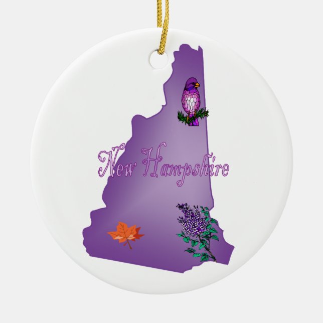 New Hampshire Christmas Tree Ornament (Front)