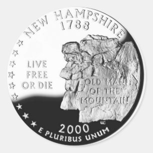 New Hampshire Classic Round Sticker