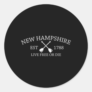 New Hampshire Est 1788 Classic Round Sticker