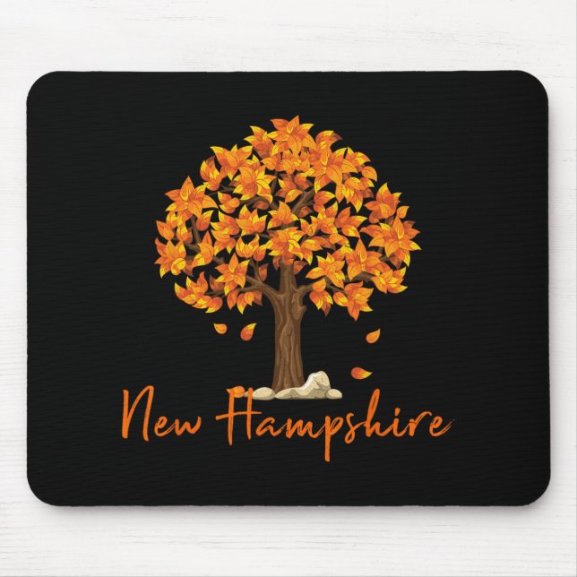 New Hampshire Fall Foliage Autumn Rustic Maple Oak Mouse Mat (Front)