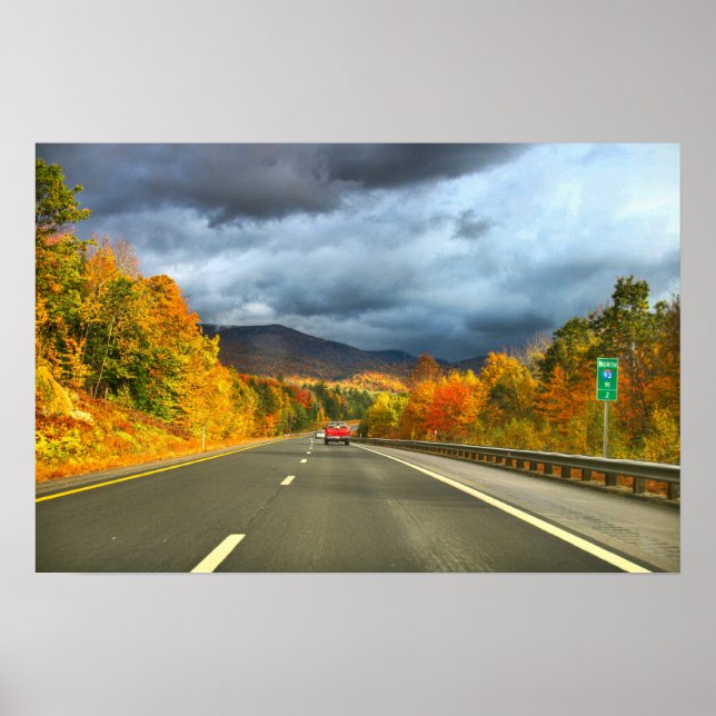 new hampshire fall foliage autumn trees england poster (Front)