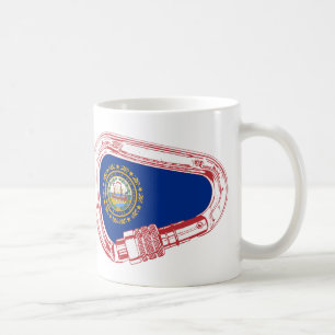 New Hampshire Flag Climbing Carabiner Coffee Mug