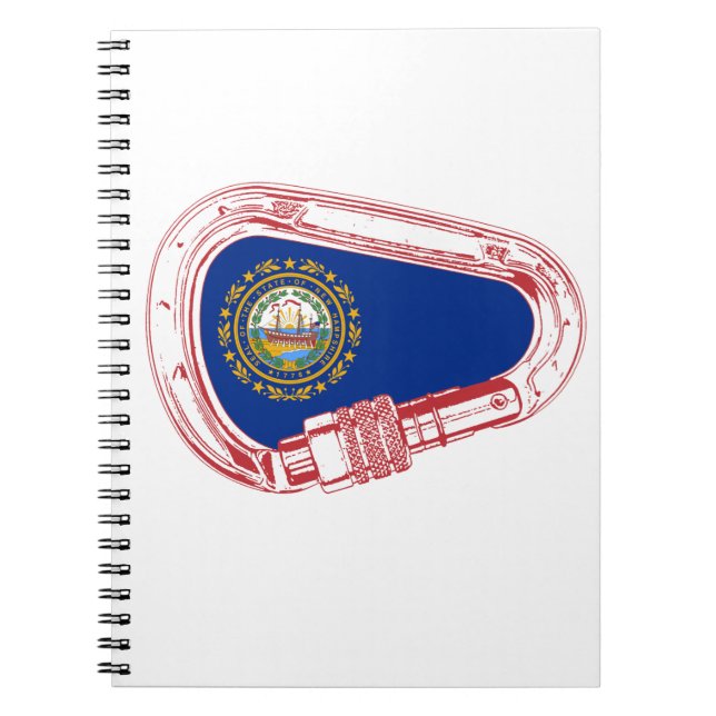 New Hampshire Flag Climbing Carabiner Notebook (Front)
