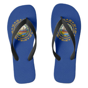New Hampshire Flag Flip Flops