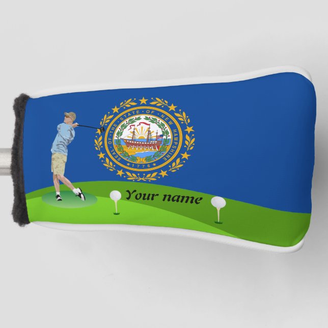 New Hampshire flag Golf Head Cover (Front)
