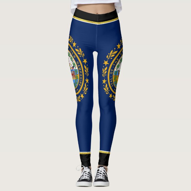 New Hampshire flag Leggings (Front)