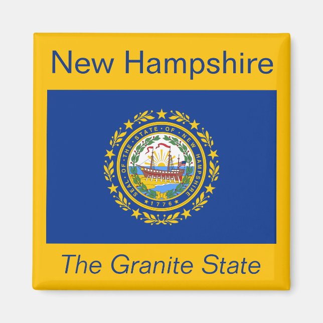 New Hampshire Flag Magnet (Front)