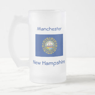 New Hampshire Flag Map City Mug