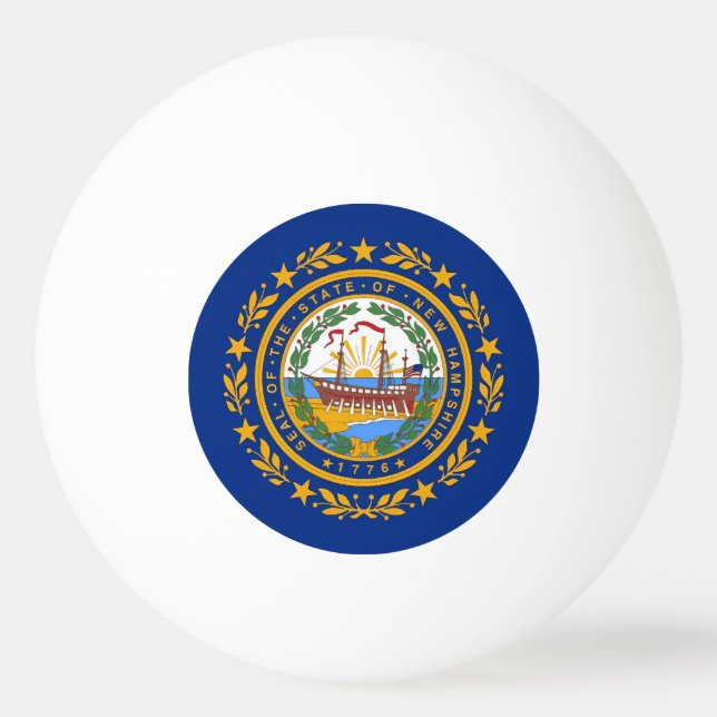 New Hampshire Flag Ping Pong Ball (Front)