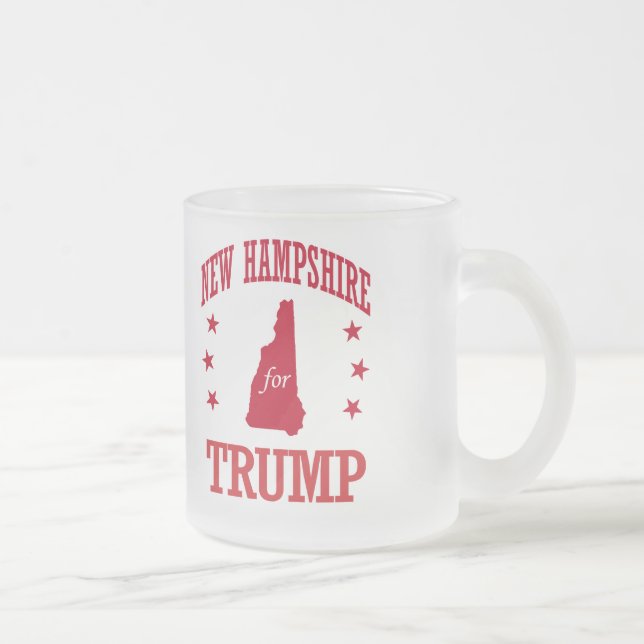 NEW HAMPSHIRE FOR DONALD TRUMP FROSTED GLASS COFFEE MUG (Right)