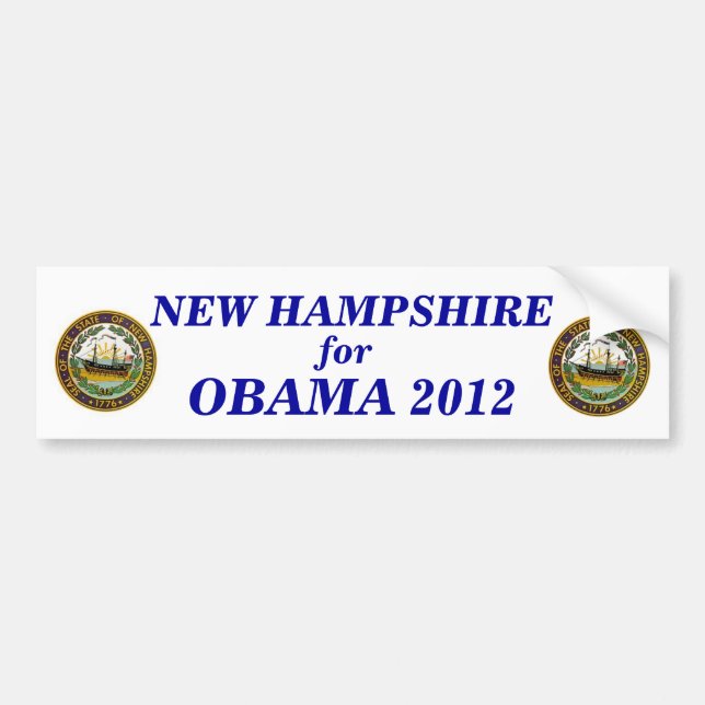 New Hampshire for Obama 2012 sticker (Front)