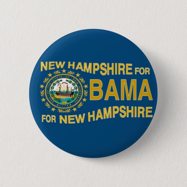 NEW HAMPSHIRE FOR OBAMA Button (Front)