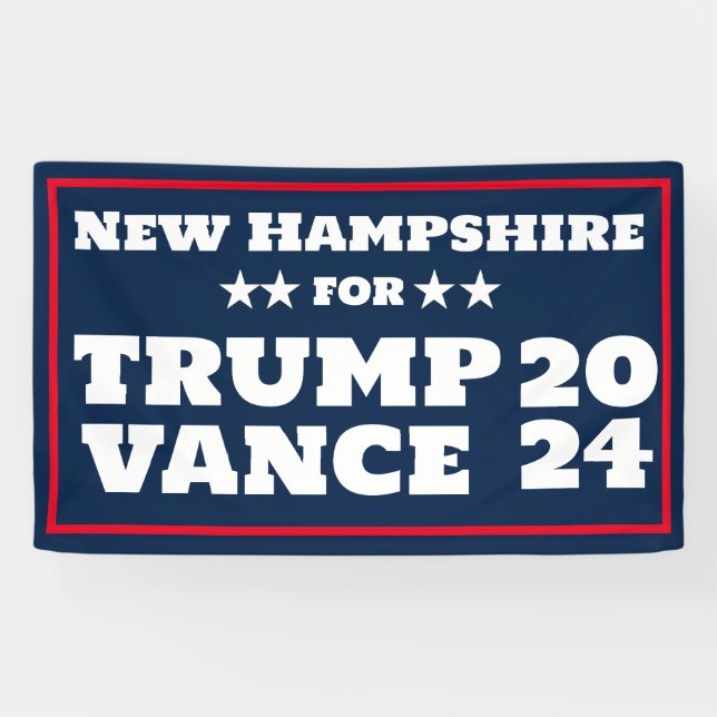 New Hampshire for Trump Vance 2024 Banner (Horizontal)