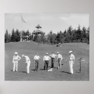 New Hampshire Golfers, 1910. Vintage Photo Poster