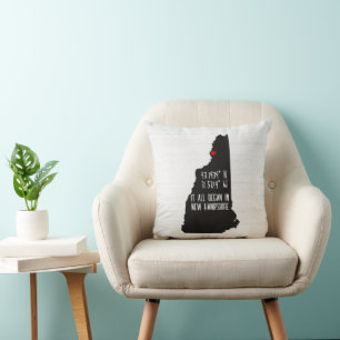 New Hampshire GPS Coordinates with Heart Cushion