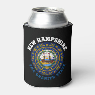 NEW HAMPSHIRE GRANITE STATE FLAG CAN COOLER