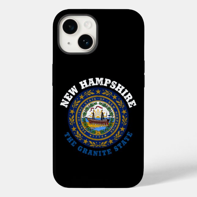 NEW HAMPSHIRE GRANITE STATE FLAG Case-Mate iPhone CASE (Back)
