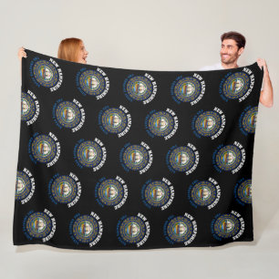 NEW HAMPSHIRE GRANITE STATE FLAG FLEECE BLANKET