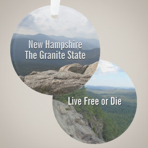 New Hampshire Granite State Live Free or Die Photo Ornament