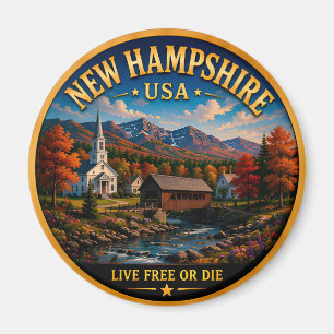 New Hampshire Granite State Nature Pride Magnet