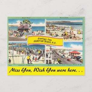 New Hampshire, Greetings form Hampton Beach Postcard