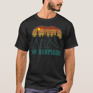 New Hampshire Grizzly Bear Nature Camping T-Shirt