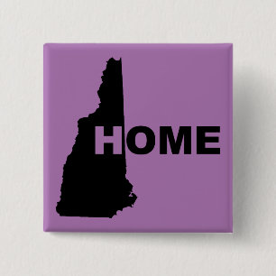 New Hampshire Home Away From State Button Badge