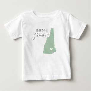 New Hampshire Home Grown   Editable Colours State Baby T-Shirt