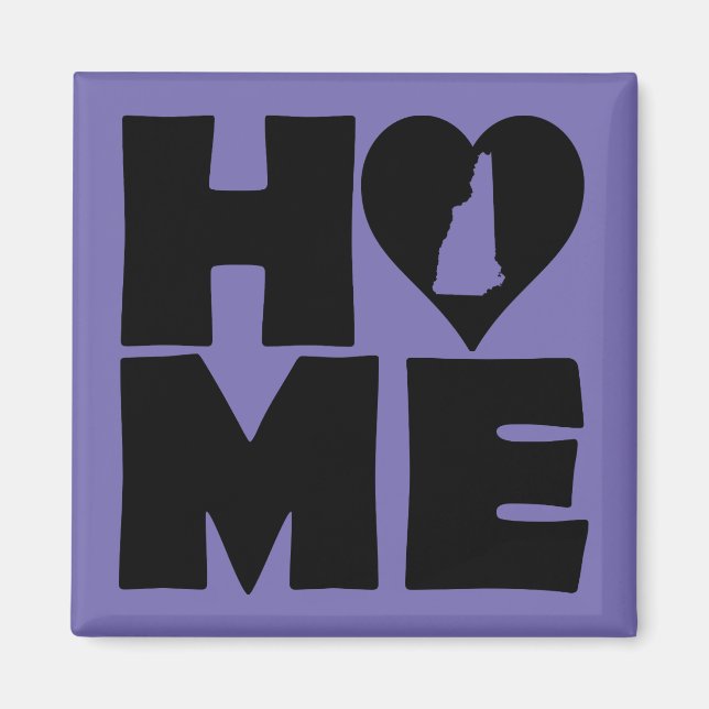 New Hampshire Home Heart State Fridge Magnet (Front)