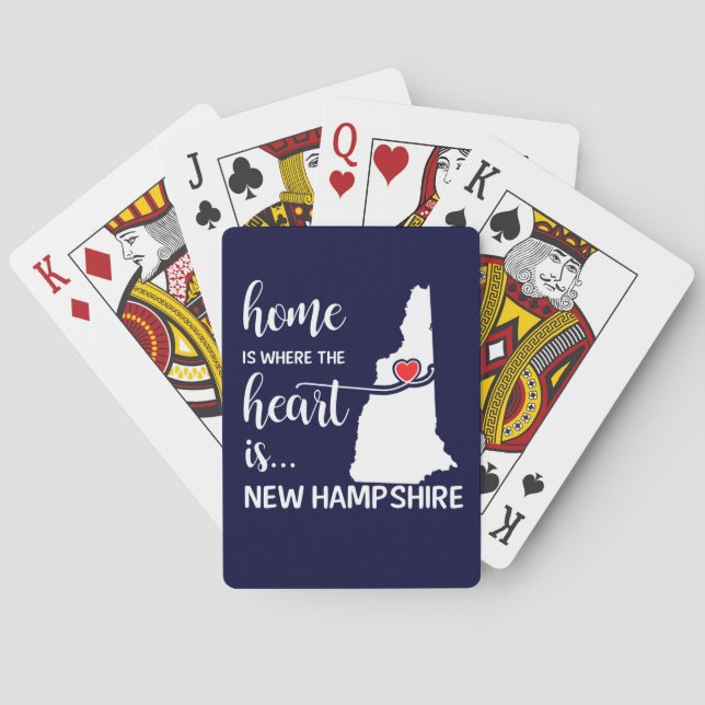 New Hampshire home is where the heart is Playing Cards (Back)