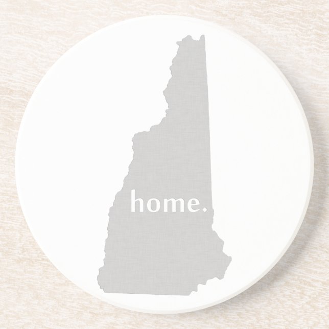 New Hampshire home silhouette state map Coaster (Front)