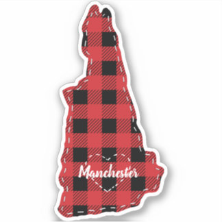 New Hampshire Hometown State Plaid Christmas