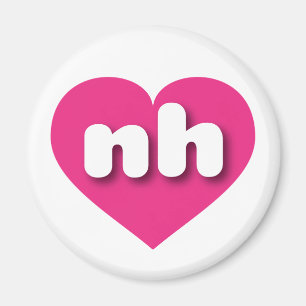New Hampshire hot pink heart - I love nh Magnet