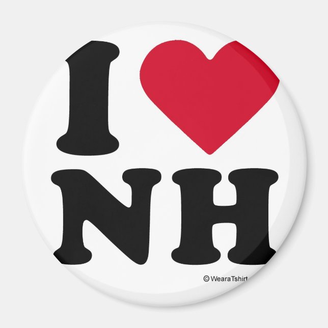 NEW HAMPSHIRE - "I LOVE NH" "I LOVE NEW HAMPSHIRE" MAGNET (Front)