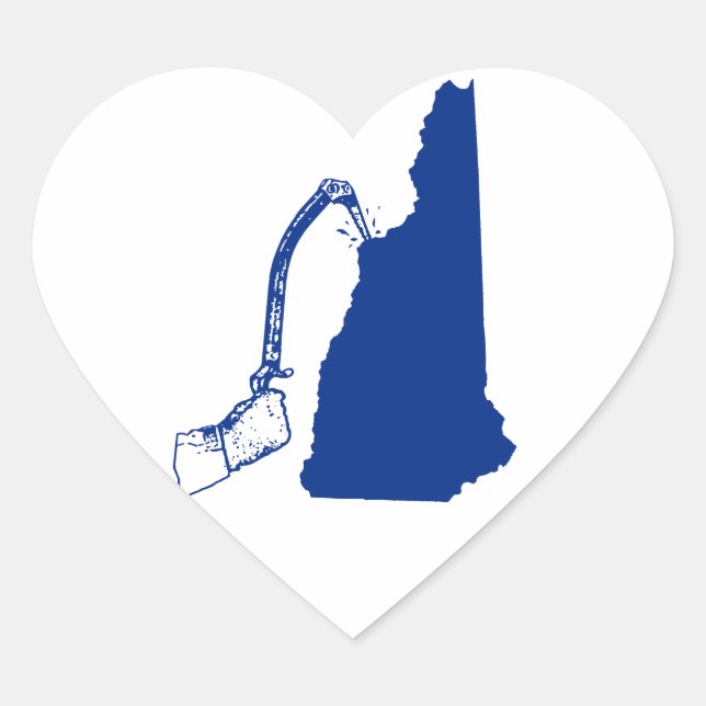 New Hampshire Ice Climbing Heart Sticker (Front)